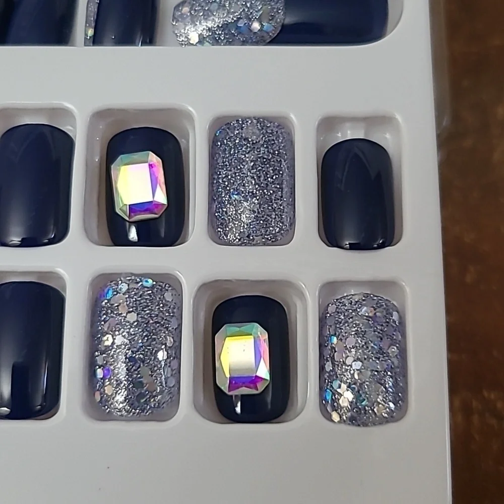 2/$16 3D Rhinestone & Glitter Press On Nails